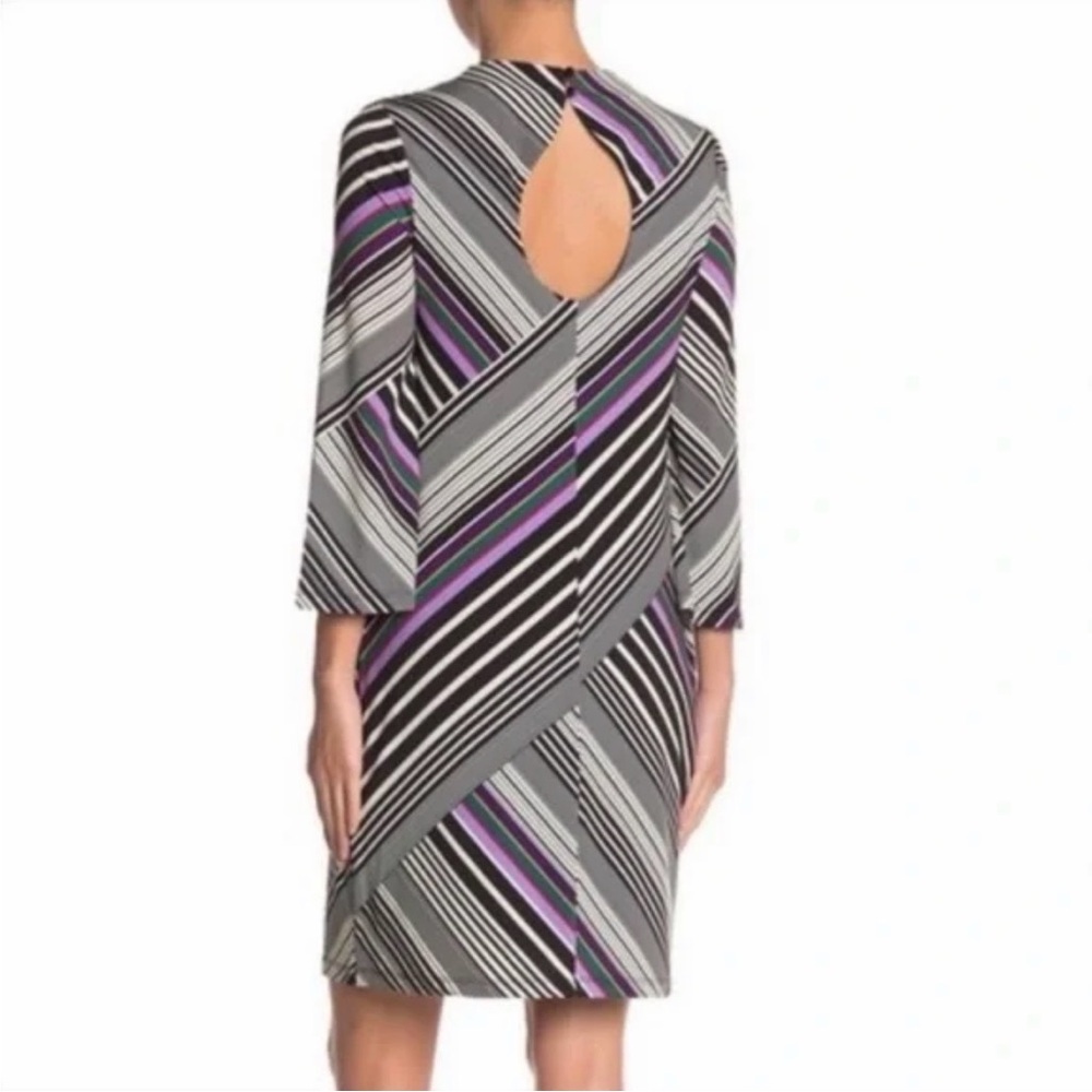 Trina Turk Merry Striped Shift Dress - Multicolor Rainbow (M) - Picture 2 of 10